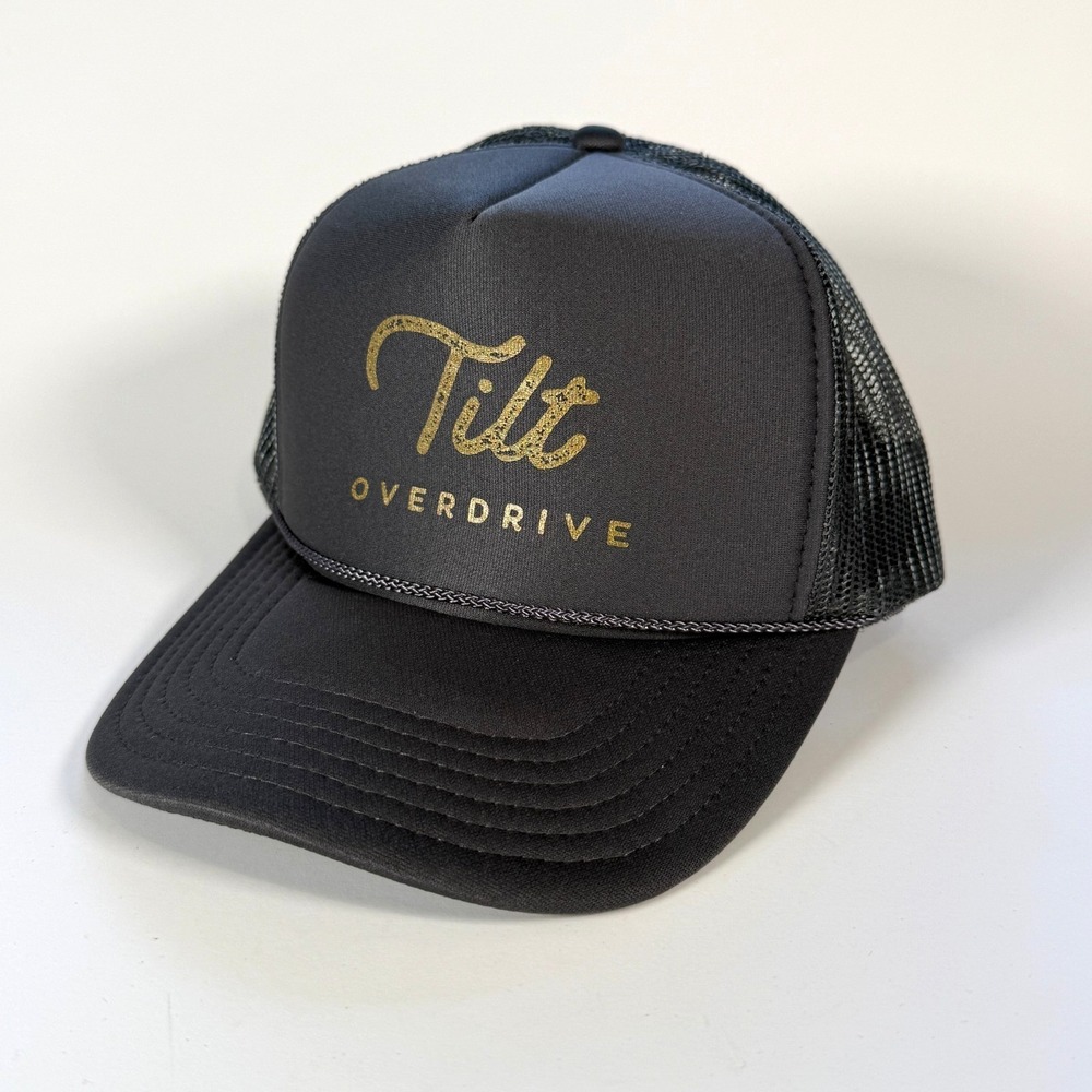 TILT OVERDRIVE Shawn Tubbs Rope Trucker Hat Snapback OSFM Gray Guitar Pedal Otto